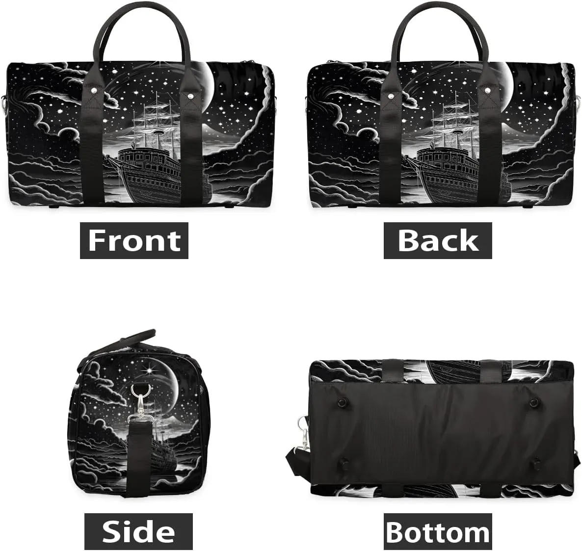 Ship Starry Sky Travel Duffel Bag for Women Men Waterproof Foldable Overnight Weekender Bag Large Capacity Sports Gym Bag