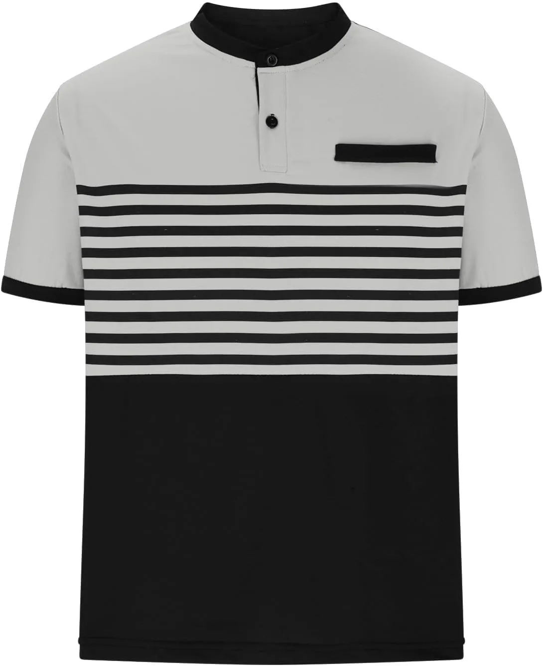 Short Sleeve Polo Shirts for Mens Basic Collared Shirts Classic Golf Stylish Tops Color Block Work Shirts