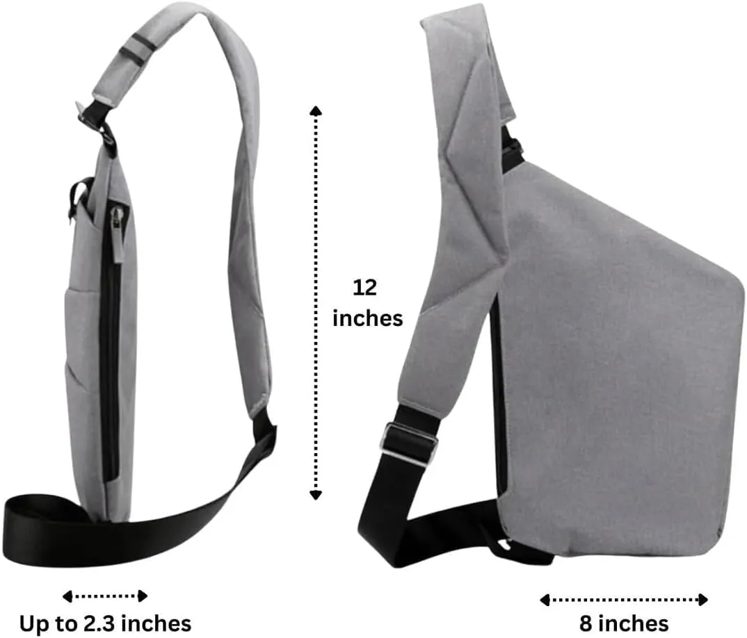 Slim Carry, The Slim Carry Sling Bag, Anti Theft Crossbody Bag, Carry Slim Carry Travel Safe Crossbody Bag (Navy Indigo)