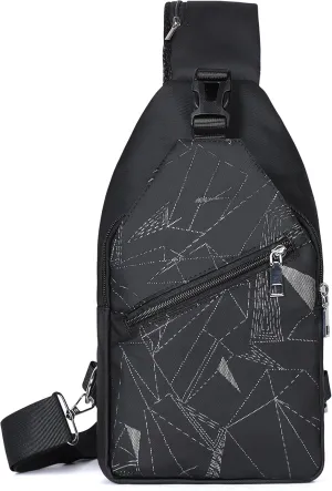 Sling Bag for Men and Women Small Crossbody Bags Waterproof Sling Backpack for Travel Hiking Running
