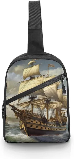 Sling Bag for Women Men Crossbody Sling Backpack Fruit And Spoon Chest Bags Shoulder Backpack Travel Hiking Daypack