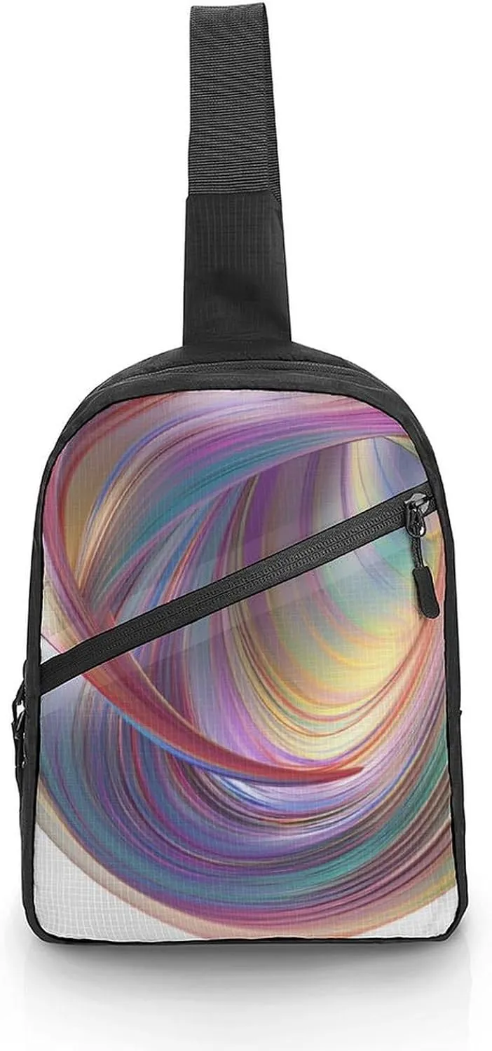 Sling Bag for Women Men Crossbody Sling Backpack Hand Drawn Shark Chest Bags Shoulder Backpack Travel Hiking Daypack