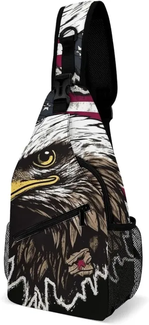 Sling Bags Eagle Chest Bag for Men Women Shoulder Bag for Travel Sport Chest Pack