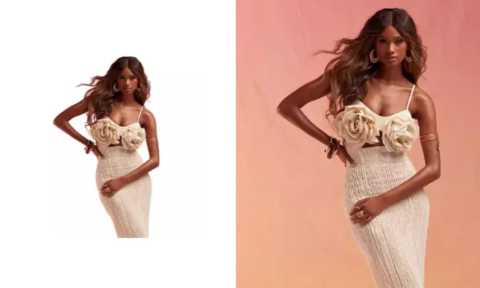Sling Dress With Large Corsage