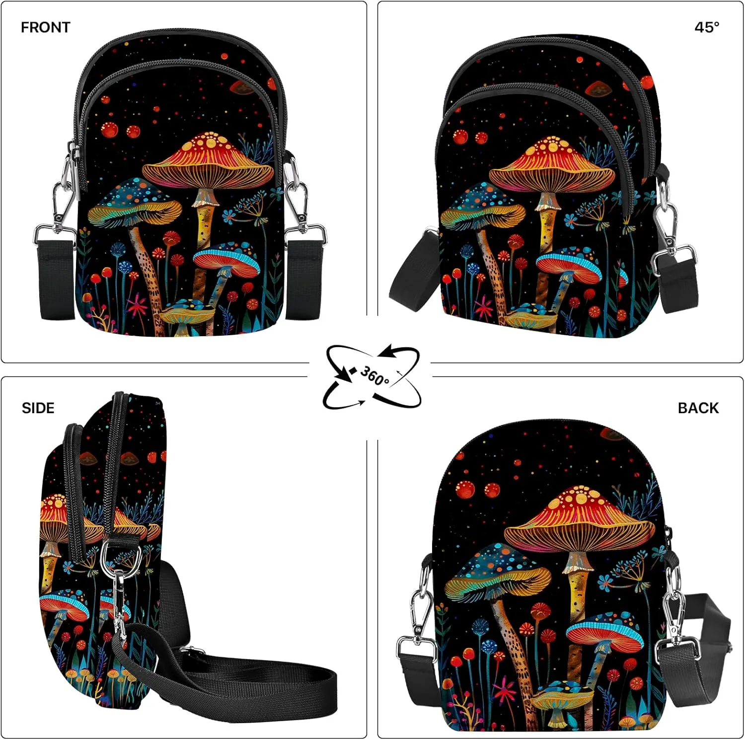 Small Crossbody Bags for Women Waterproof Cell Phone Bag Wallet Purse with Card Slots Adjustable Strap
