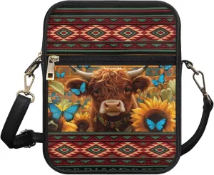 Small Messenger Bag Leather Crossbody Bag for Women Men Fashion Cross Body Shoulder Purse with Adjustable Strap
