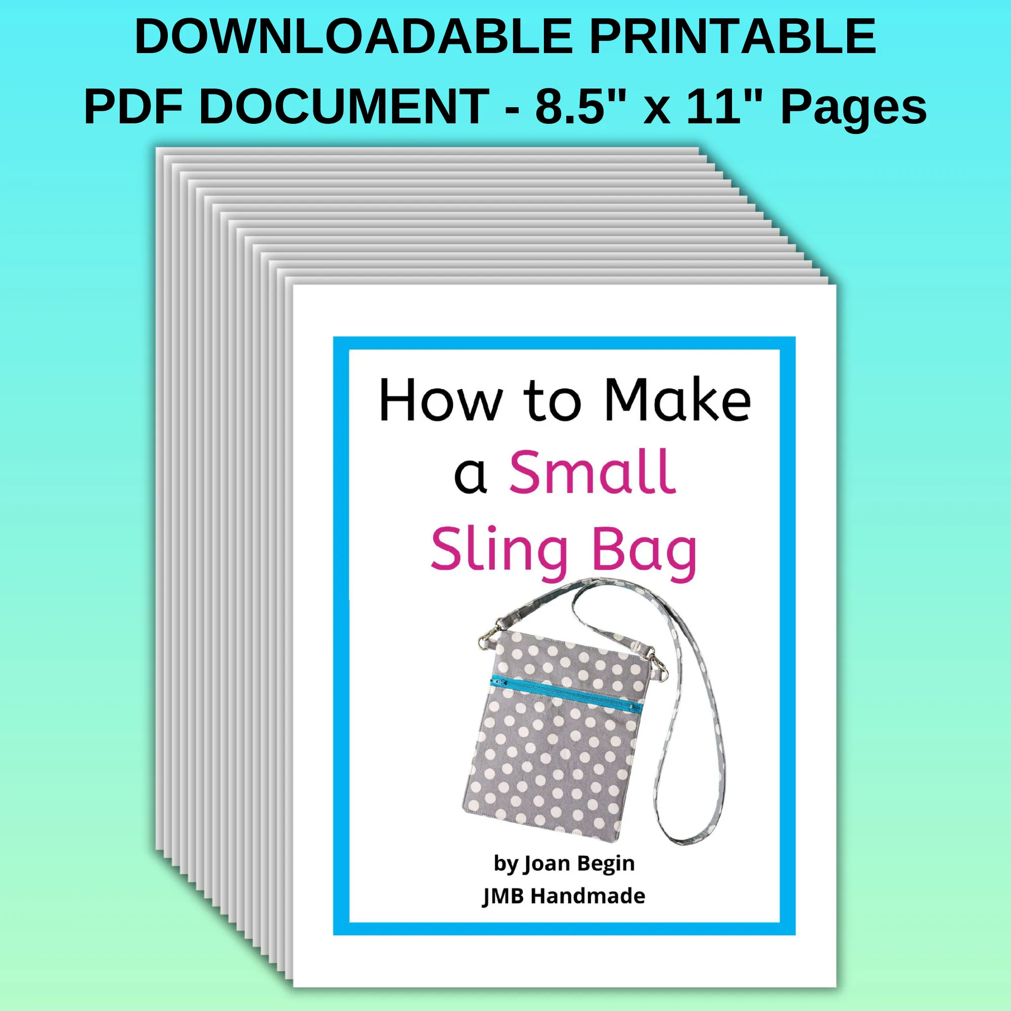 Small Sling Bag Sewing Tutorial / Sling Bag Pattern / Sling Bag Sewing Pattern / Crossbody Bag Purse Sewing Pattern / DIY Small Sling Bag