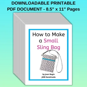 Small Sling Bag Sewing Tutorial / Sling Bag Pattern / Sling Bag Sewing Pattern / Crossbody Bag Purse Sewing Pattern / DIY Small Sling Bag