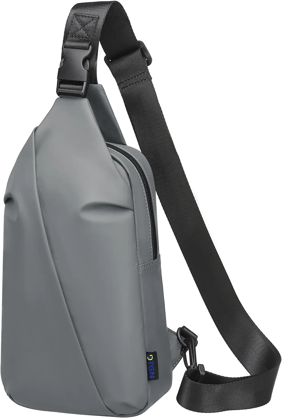 Small Sling Bag, Waterproof Nylon 7.9 Inch Crossbody Chest Bags Daypack Backpack with Anti-theft Pocket for Men Women (Grey)