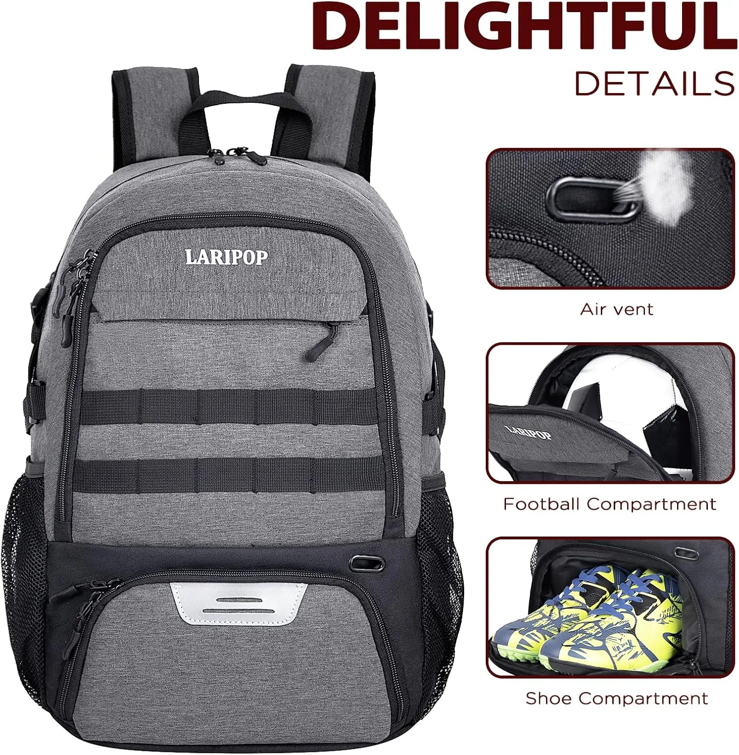 Soccer Backpack,Basketball Backpack for Basketball Accessories Training Equipment Fits Volleyball,Soccer,Sports Gifts