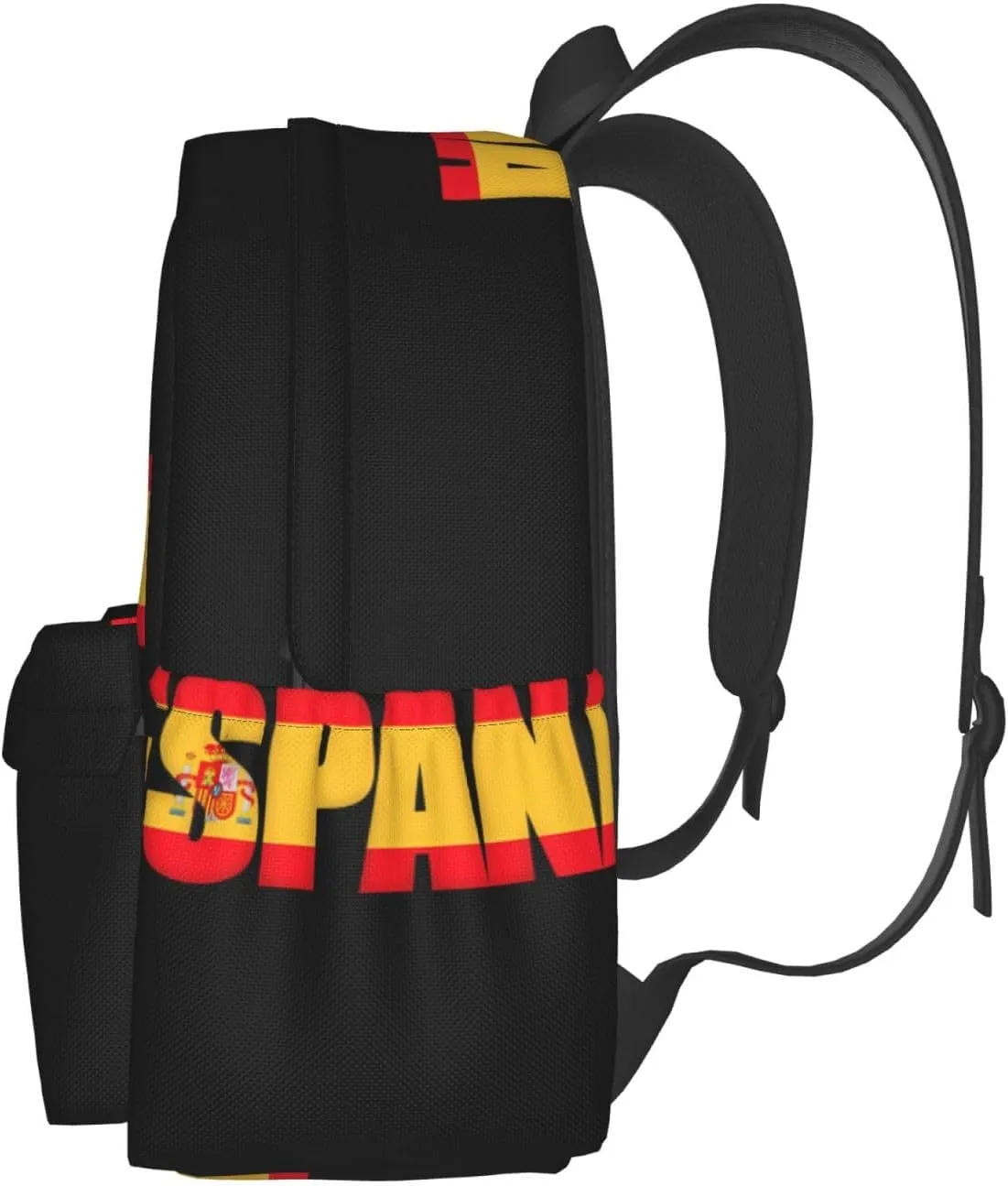 Spain Spanish Espana Flag Casual Backpack Large Capacity Travel Backpacks Laptop Daypack Commuter Rucksack Adjustable Strap Sports Bags for Hiking Biking