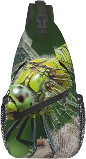 Spider Web Dragonfly Men'S Casual Chest Crossbody Bag, Lightweight Durable Shoulder Sling Pack For Daily Use, Travel, And Outdoor.