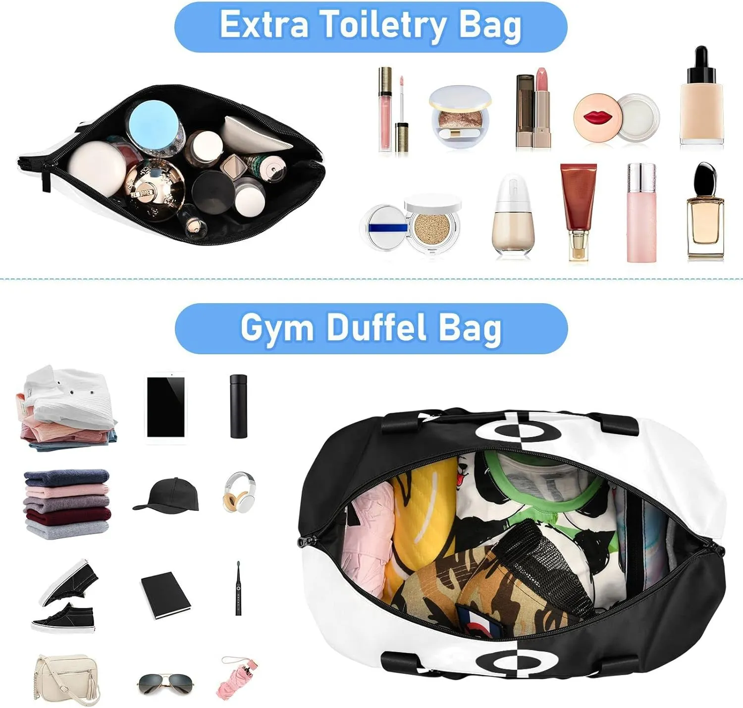 Sport Travel Duffle Bag Large Gym Tote Bag for Women,Anchor Weekender Bag with Shoe Compartment,Ladies Beach Bag Overnight Bag Luggage Bag with Wet Bag