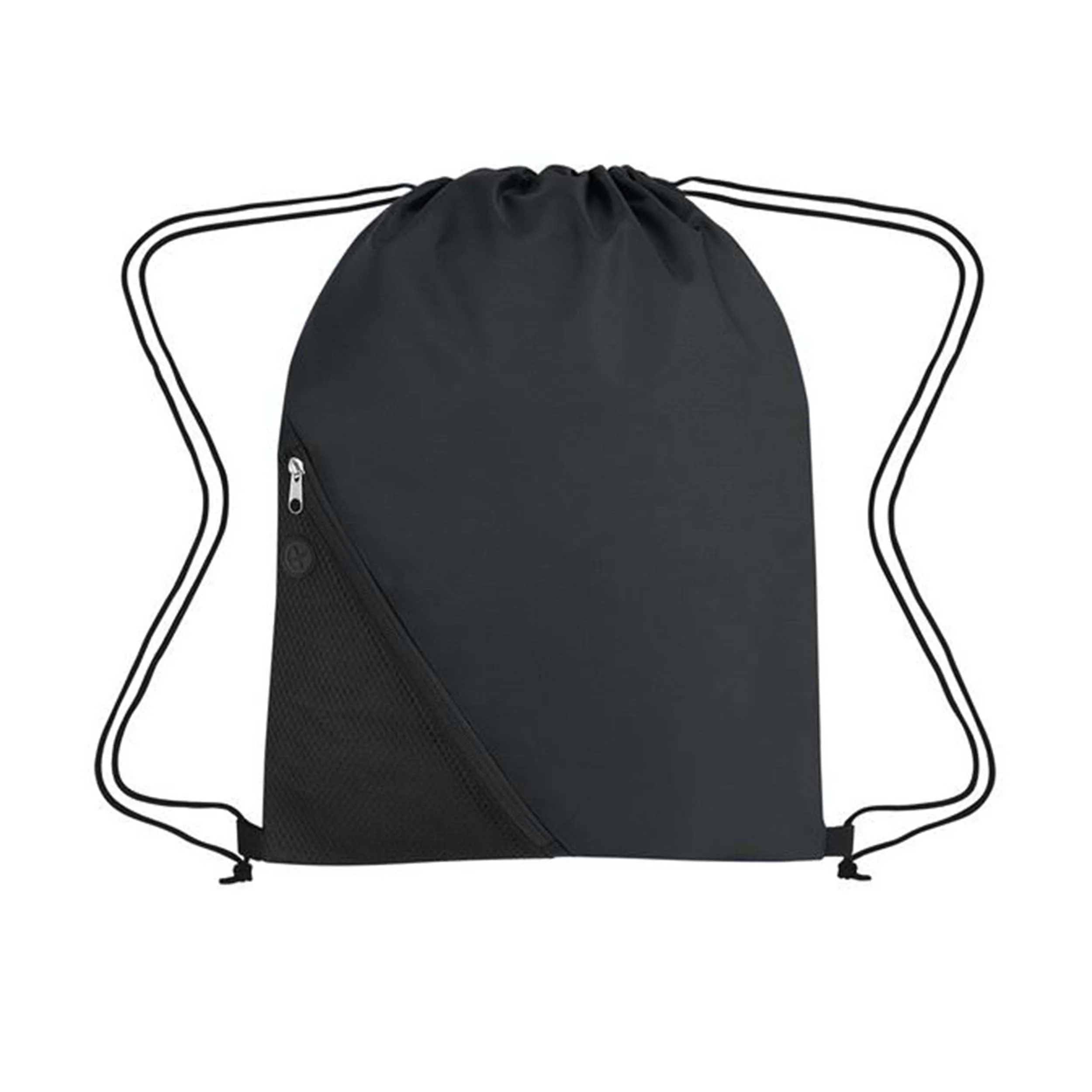 Sports Drawstring Backpack with Mesh Pocket In Bulk- Assorted
