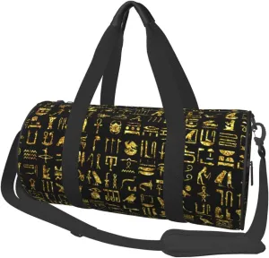 Sports Duffel Bag Glitter-Eye-Of-Horus-Egypt Foldable Travel Tote Bag Weekender Sleepover Carry On Bag
