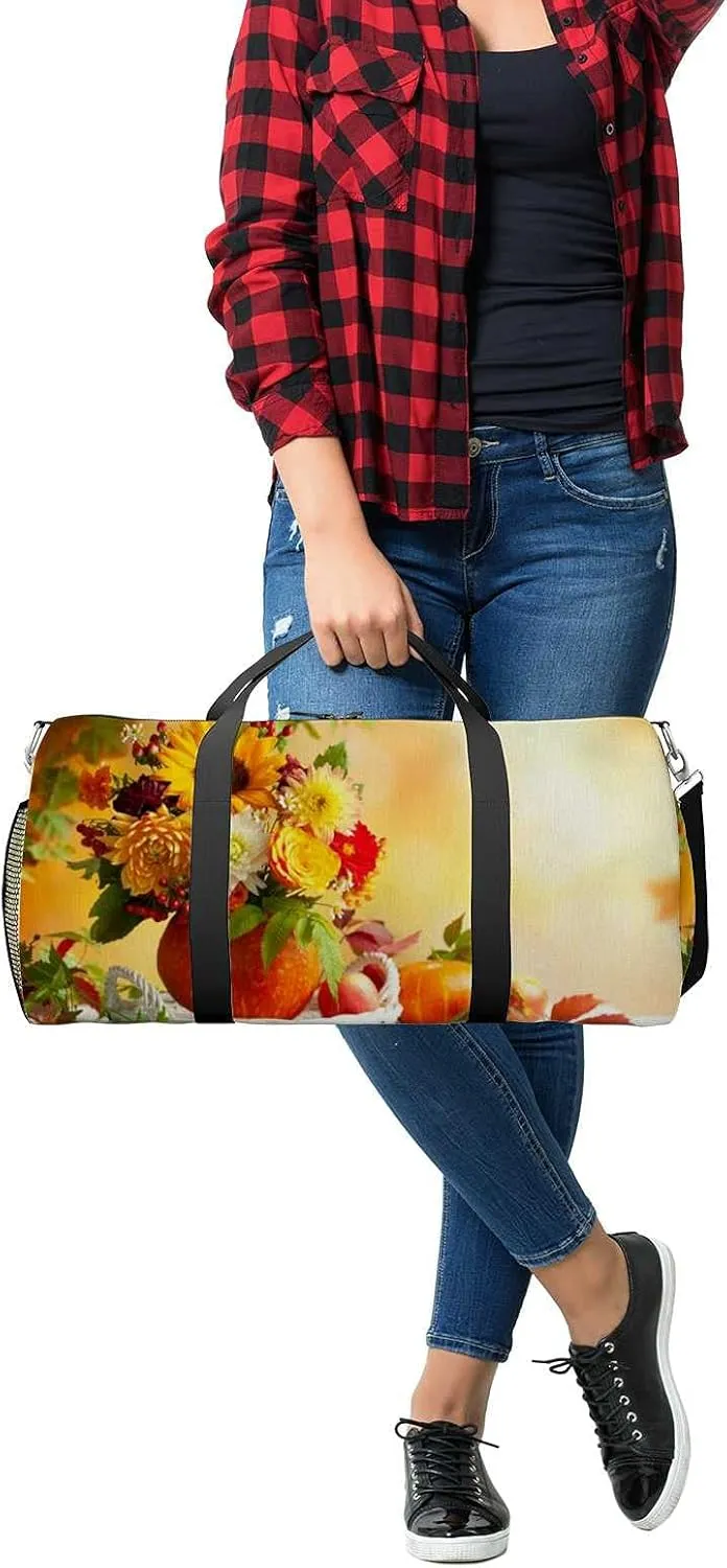 Sports Gym Bag for Women and Men Waterproof African Lion Duffel Bag Lightweight Carryon Traveling Boarding Gripsack
