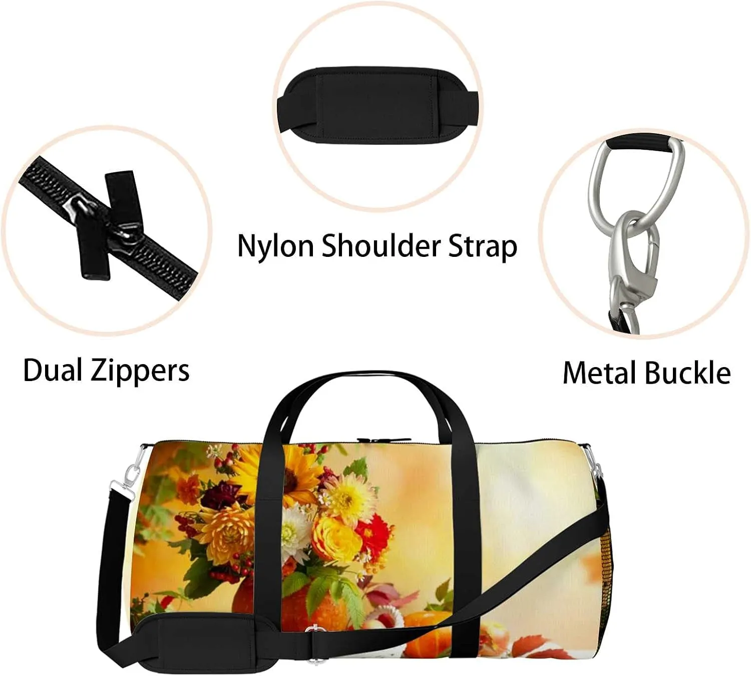 Sports Gym Bag for Women and Men Waterproof African Lion Duffel Bag Lightweight Carryon Traveling Boarding Gripsack