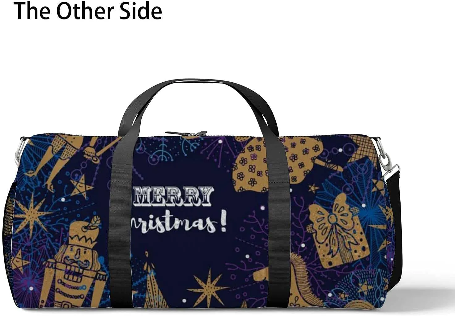 Sports Gym Bag for Women and Men Waterproof Cute Christmas Duffel Bag Lightweight Carryon Traveling Boarding Gripsack