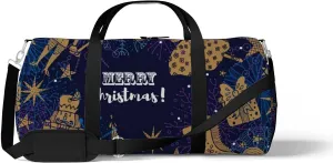 Sports Gym Bag for Women and Men Waterproof Cute Christmas Duffel Bag Lightweight Carryon Traveling Boarding Gripsack