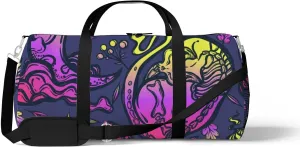Sports Gym Bag for Women and Men Waterproof Halloween Composition Cat Duffel Bag Lightweight Carryon Traveling Boarding Gripsack