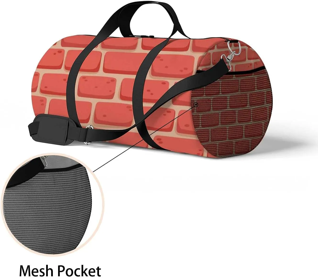 Sports Gym Bag for Women and Men Waterproof Pattern Cartoon Wall Coral Duffel Bag Lightweight Carryon Traveling Boarding Gripsack