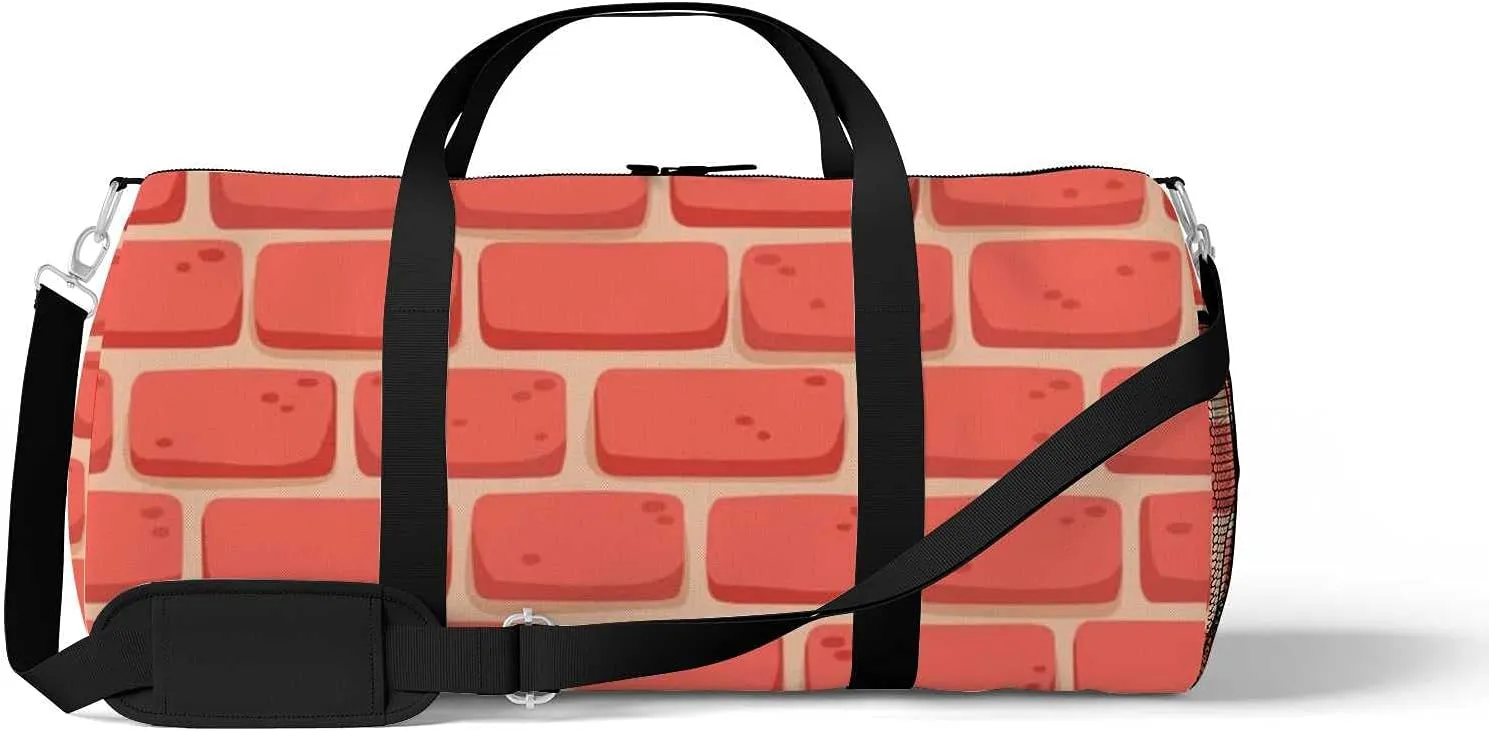 Sports Gym Bag for Women and Men Waterproof Pattern Cartoon Wall Coral Duffel Bag Lightweight Carryon Traveling Boarding Gripsack