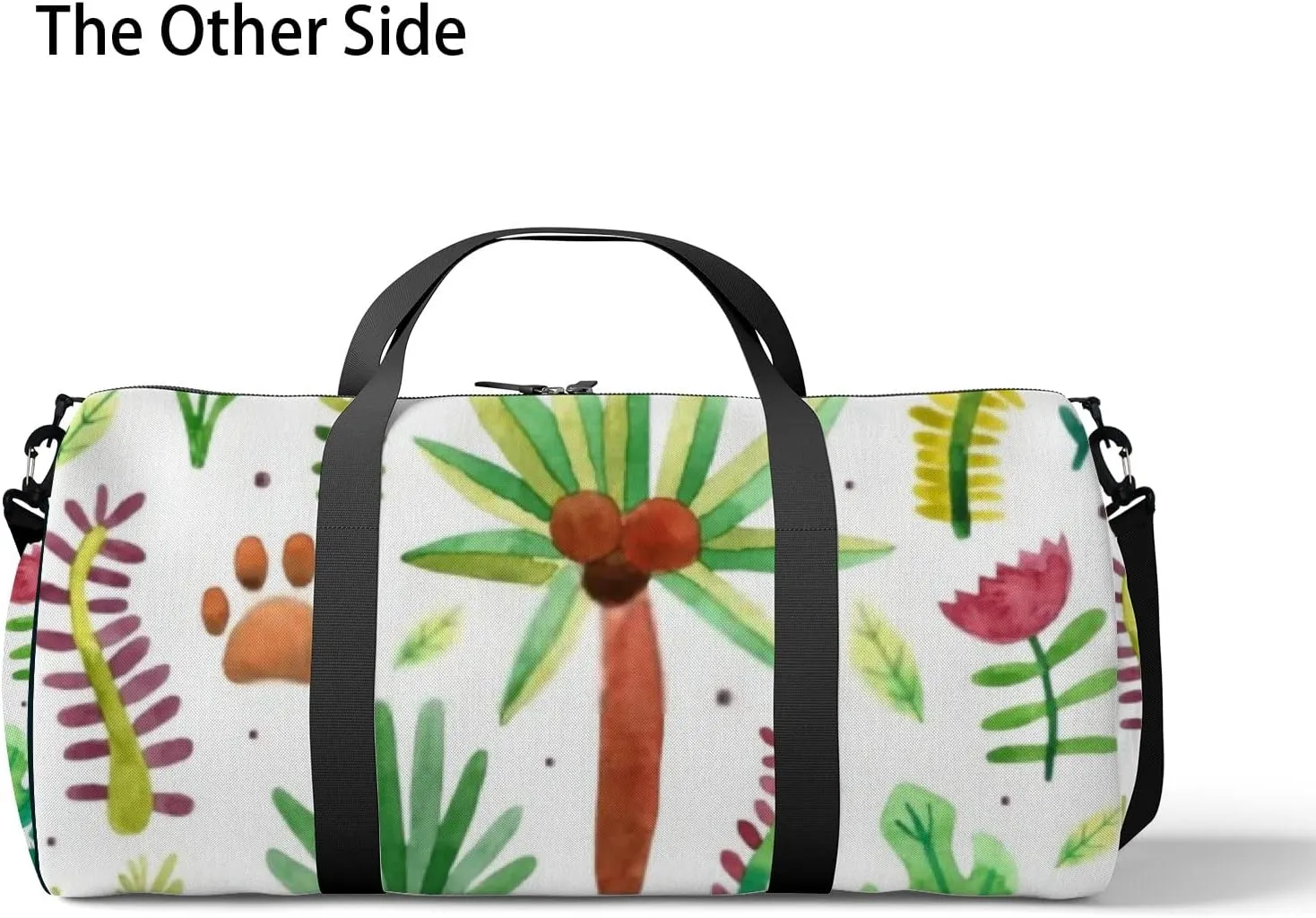 Sports Gym Bag for Women and Men Waterproof Rainforest Jungles Tropical Tree Duffel Bag Lightweight Carryon Traveling Boarding Gripsack