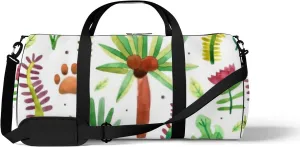 Sports Gym Bag for Women and Men Waterproof Rainforest Jungles Tropical Tree Duffel Bag Lightweight Carryon Traveling Boarding Gripsack