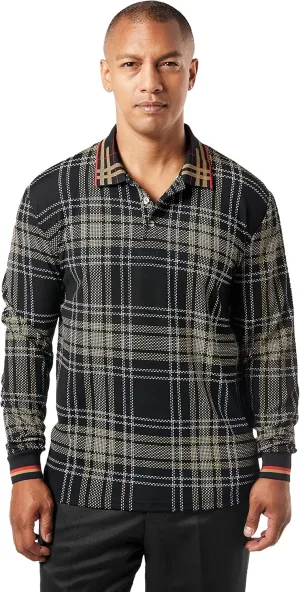 STACY ADAMS Fancy Printed Velour Polo