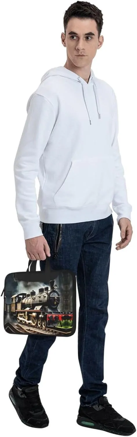 Steam Locomotive Train Print Practical Laptop Case Laptop Bag - Stylish Messenger Bag & Laptop Shoulder Bag