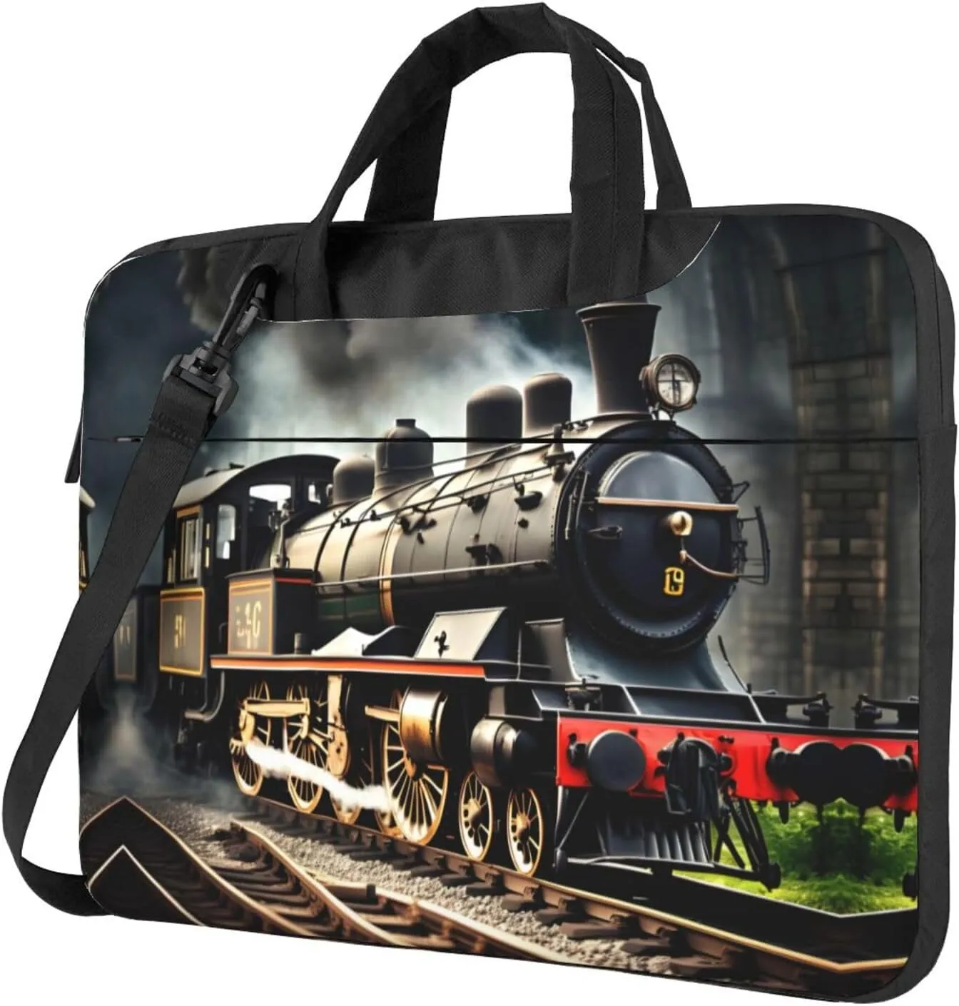 Steam Locomotive Train Print Practical Laptop Case Laptop Bag - Stylish Messenger Bag & Laptop Shoulder Bag