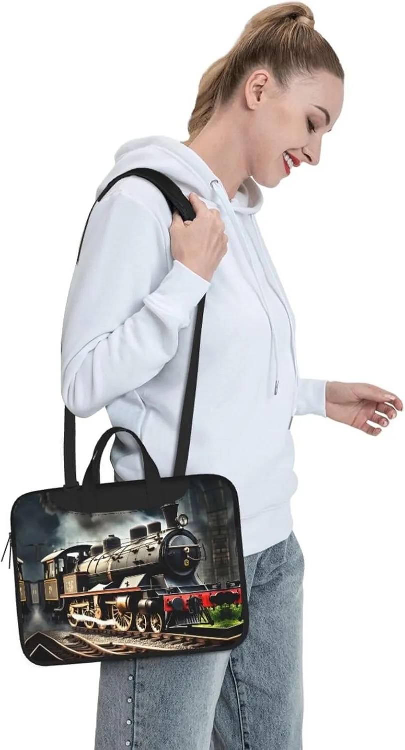 Steam Locomotive Train Print Practical Laptop Case Laptop Bag - Stylish Messenger Bag & Laptop Shoulder Bag