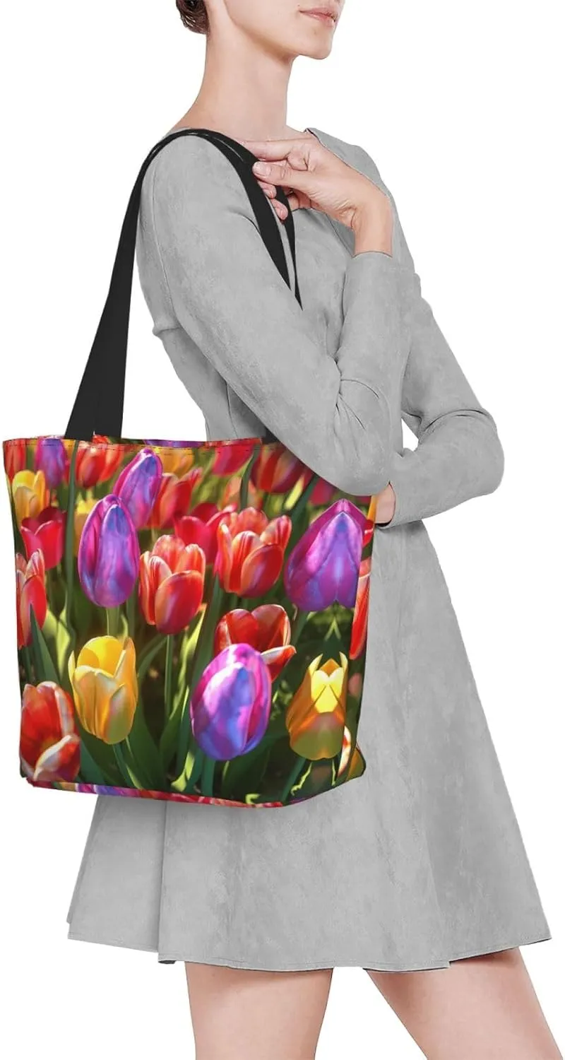 Strawberry Printed Fashionable Large Handbag And Shoulder Bag, Suitable For Various Daily Use