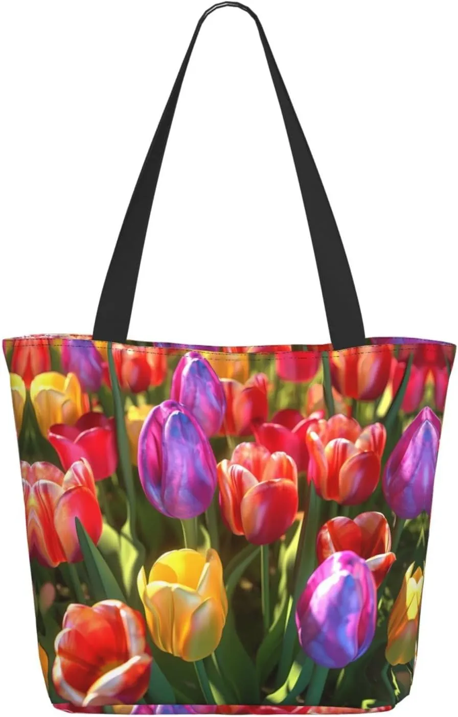 Strawberry Printed Fashionable Large Handbag And Shoulder Bag, Suitable For Various Daily Use
