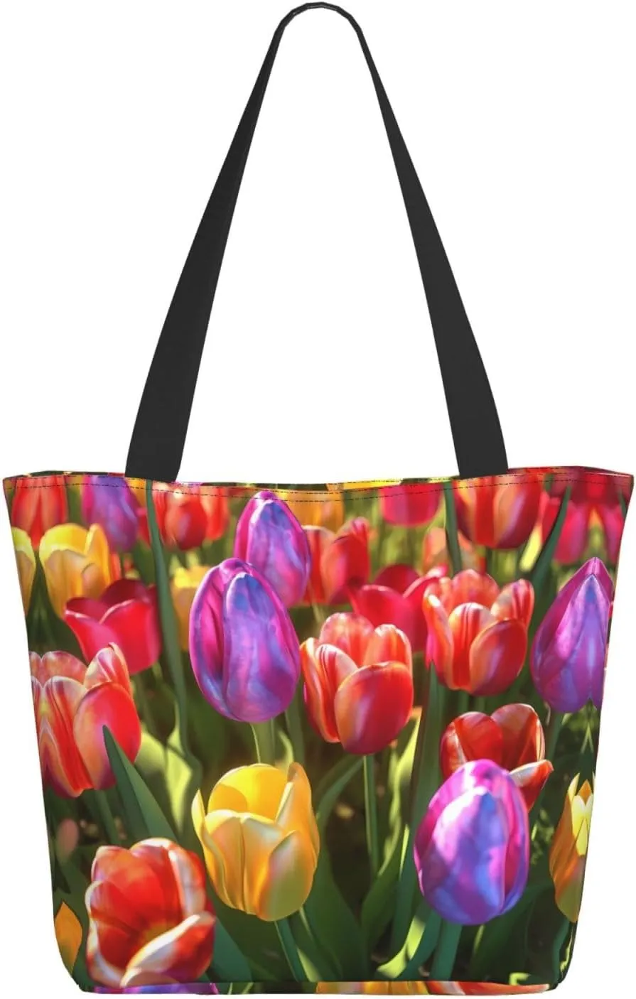 Strawberry Printed Fashionable Large Handbag And Shoulder Bag, Suitable For Various Daily Use