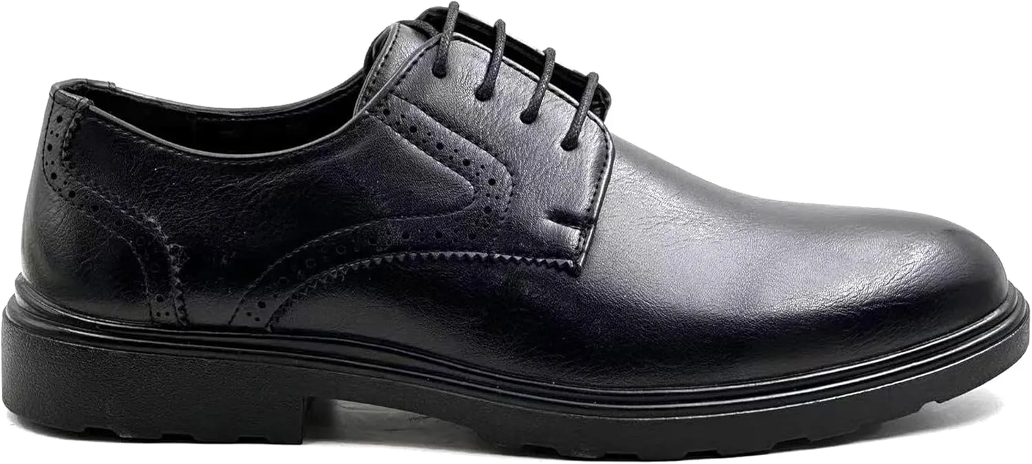 Stylish & Comfort Men’s Business Casual Dress Shoes - Classic Oxford Derby Shoes, Lightweight and Comfortable for Formal and Everyday Wear