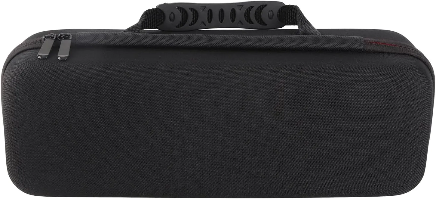 Stylish Black EVA Storage Bag for Hair Curler Accessories, Lightweight Shockproof Hard Shell Case with Anti Vibration Design for Travel