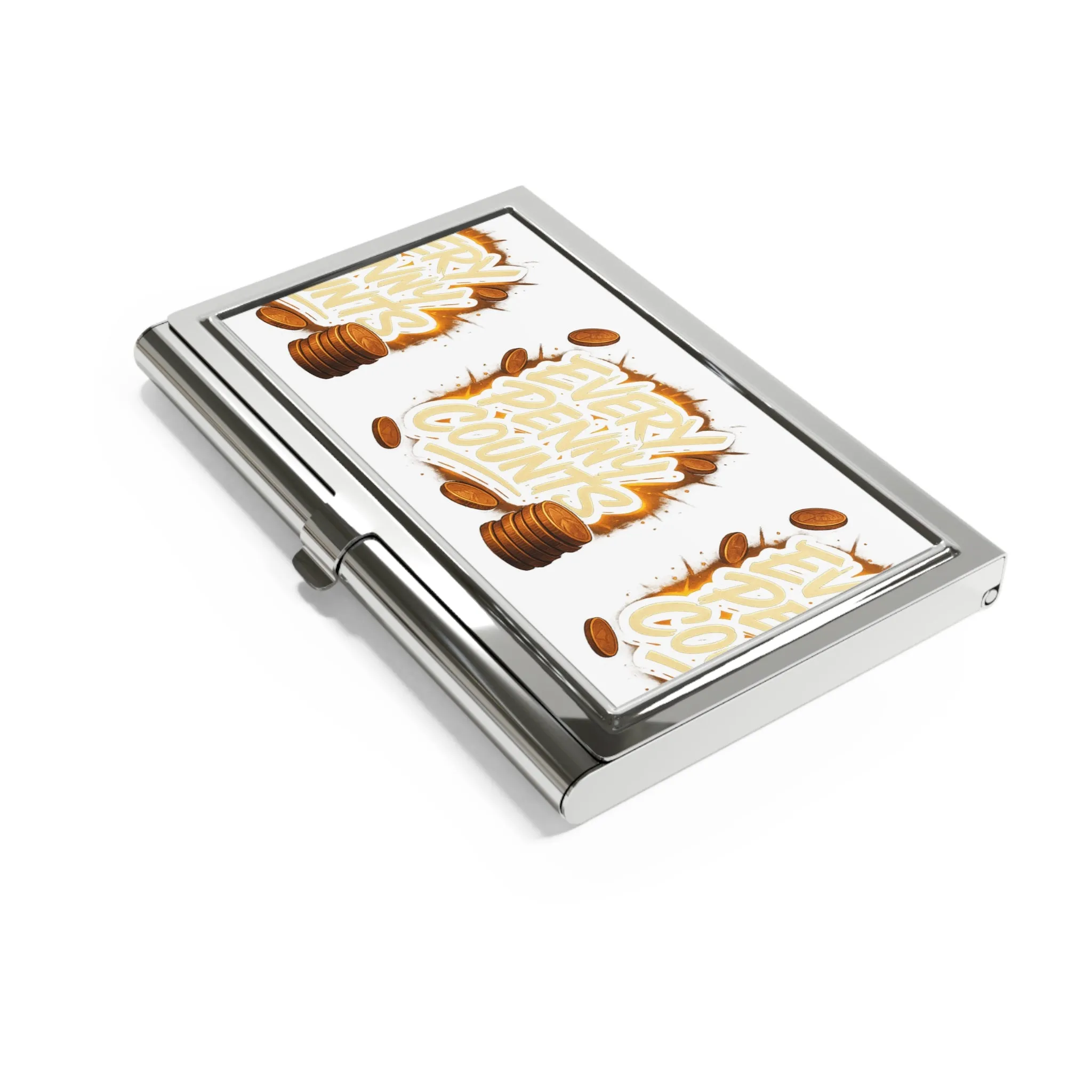 Stylish Business Card Holder - 'Every Penny Counts' Design