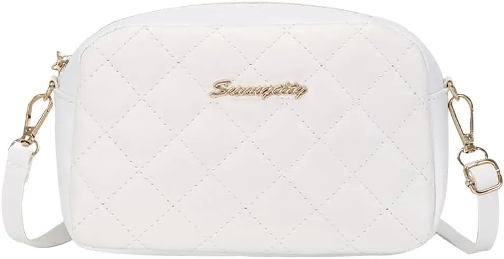 Stylish Ladies Handbags Embroidered Women Shoulder Bags Solid Color Lattice Female Messenger Bag
