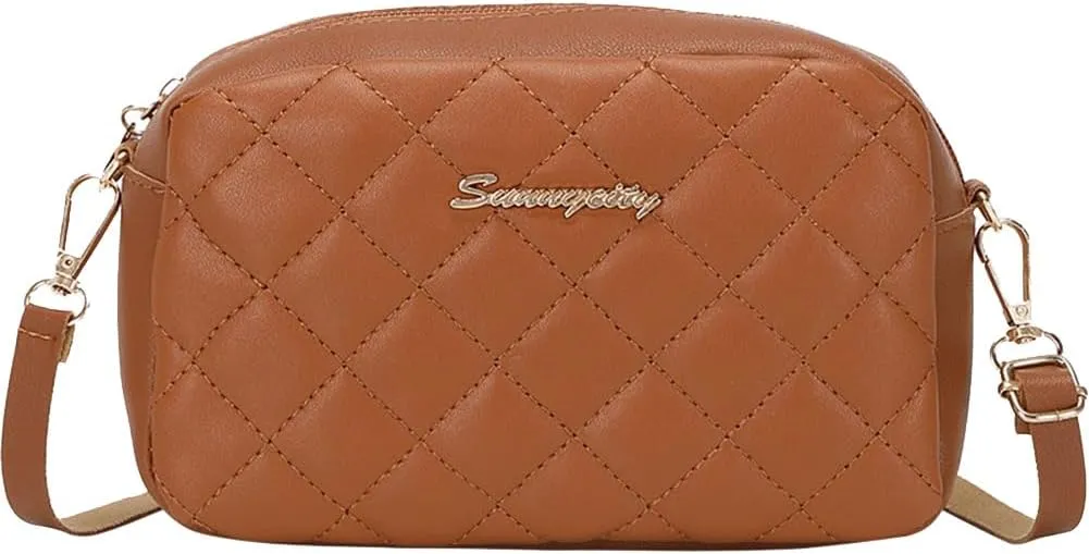 Stylish Ladies Handbags Embroidered Women Shoulder Bags Solid Color Lattice Female Messenger Bag