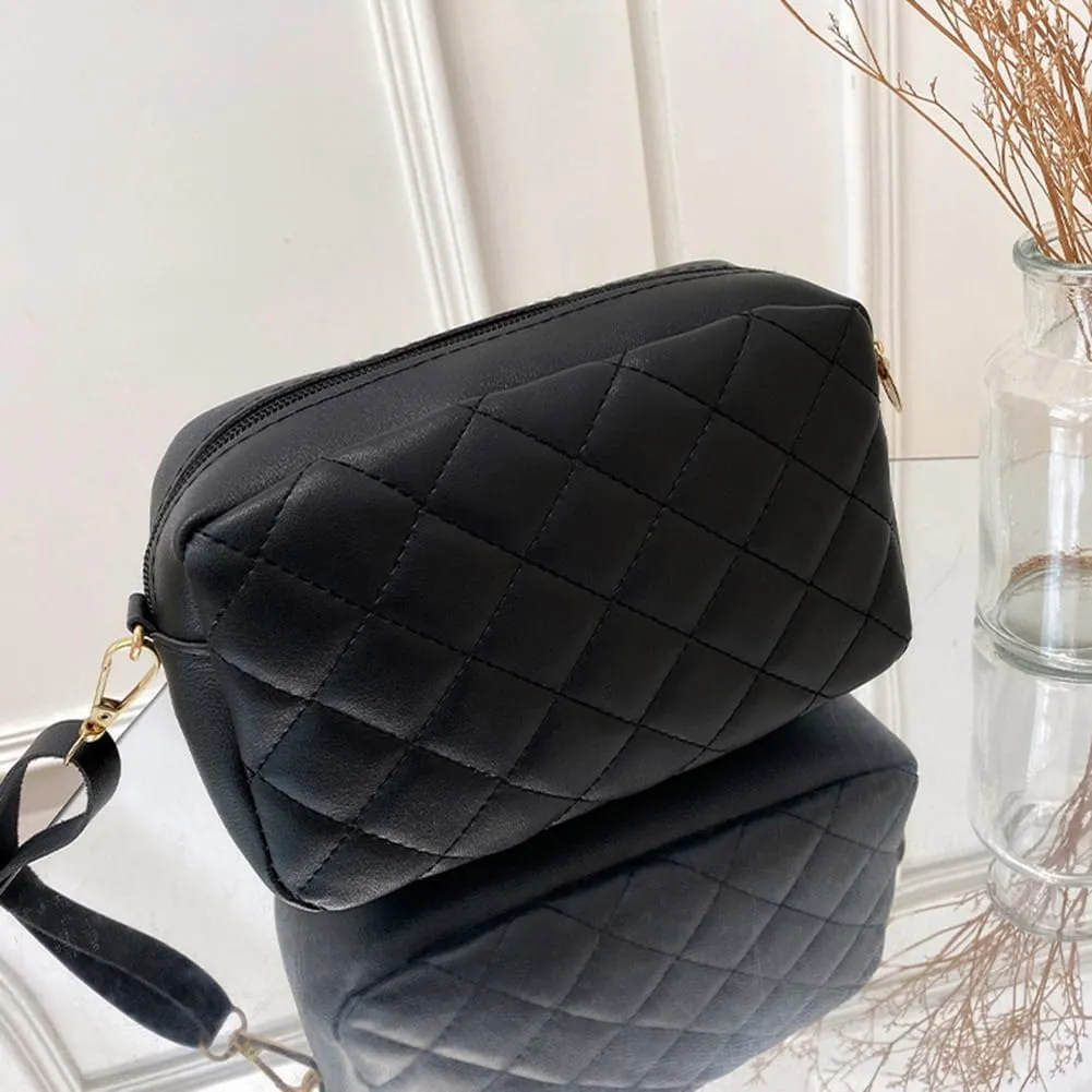 Stylish Ladies Handbags Embroidered Women Shoulder Bags Solid Color Lattice Female Messenger Bag