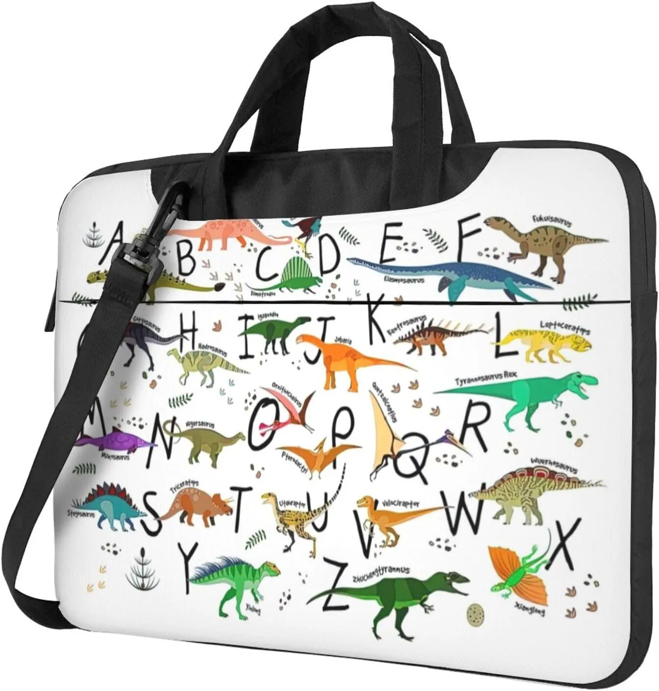 Stylish Learning Alphabets with Dinosaurs Print Practical Laptop Case Laptop Bag - Stylish Messenger Bag & Laptop Shoulder