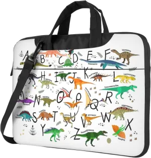 Stylish Learning Alphabets with Dinosaurs Print Practical Laptop Case Laptop Bag - Stylish Messenger Bag & Laptop Shoulder