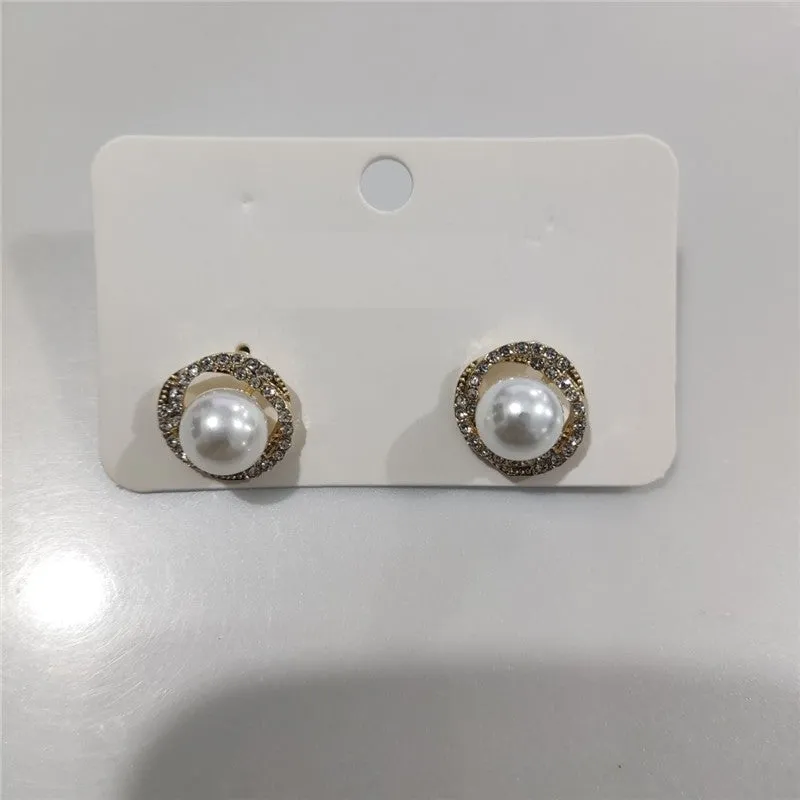 Stylish Pearl Earrings With Electroplating