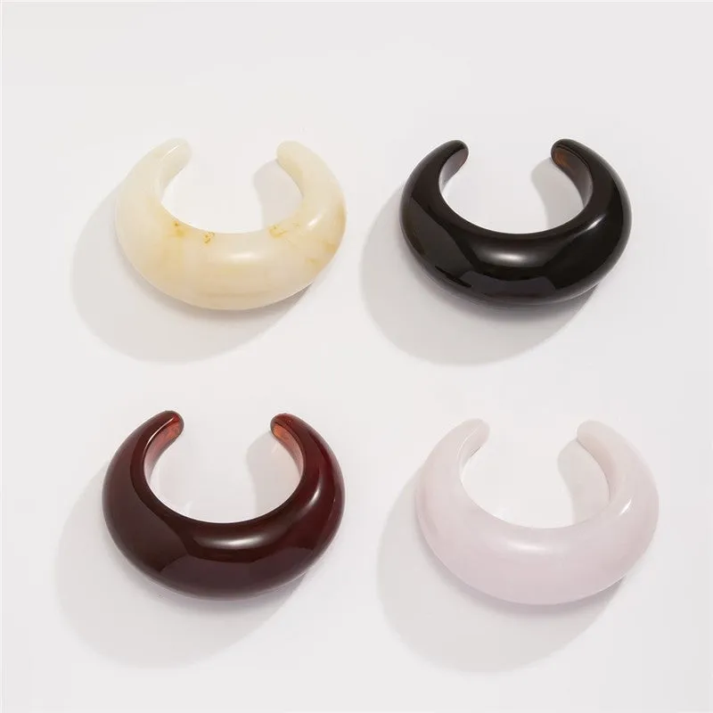 Stylish Wide Transparent Bangle