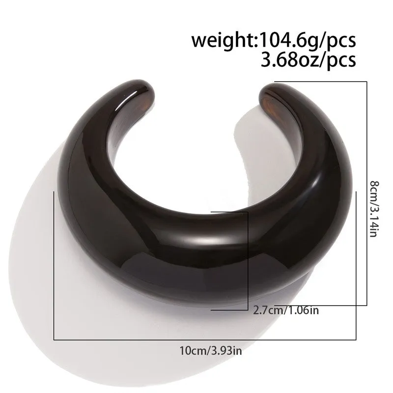 Stylish Wide Transparent Bangle