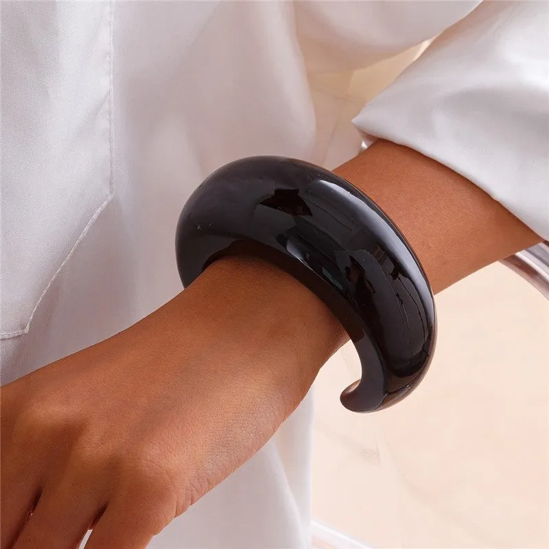 Stylish Wide Transparent Bangle