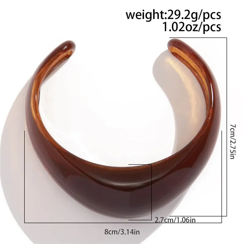 Stylish Wide Transparent Bangle