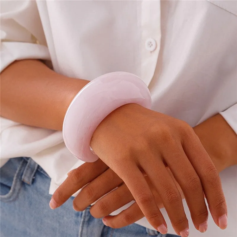 Stylish Wide Transparent Bangle