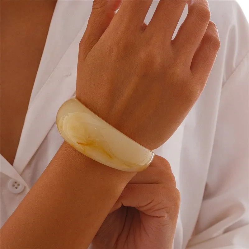 Stylish Wide Transparent Bangle